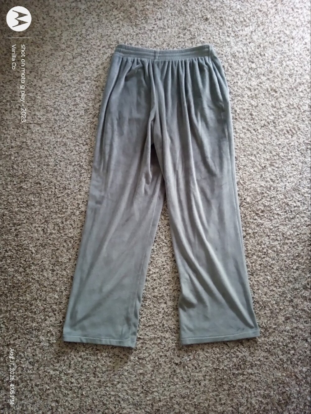 Skims Velour Track Pant Gunmetal Medium - Picture 5 of 9